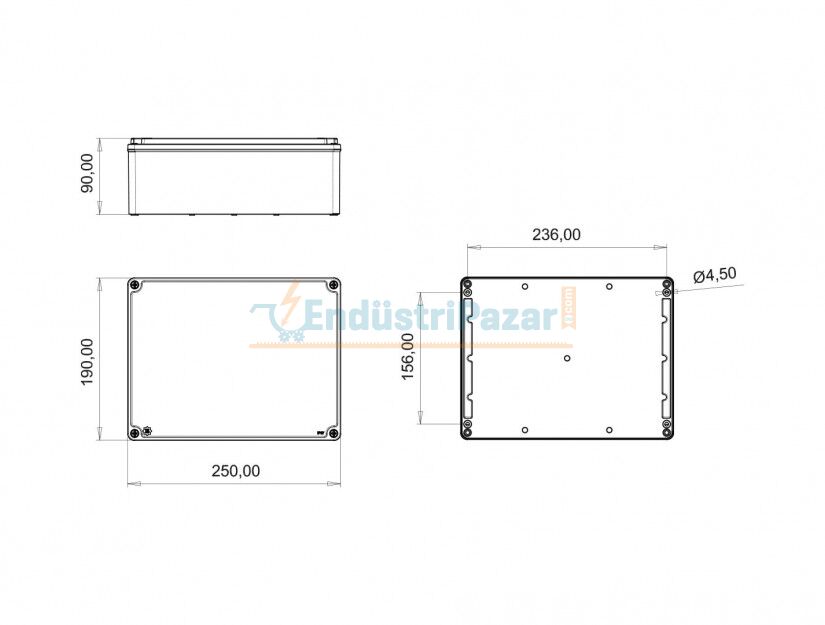 Ex-Proof Alüminyum Buat 190*250*90mm EXBB3-2931-0047 BEMİS