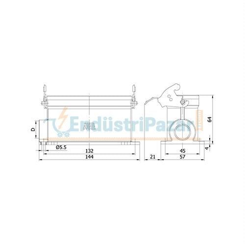 24*16A Duvar Fişi (Tek Mandallı) IP65 403549S METE ENERJİ