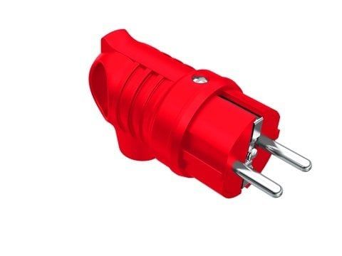 1*16A KAUÇUK MONOFAZE KULPLU EĞİK FİŞ KIRMIZI IP44 BEMİS BV6-1402-2021