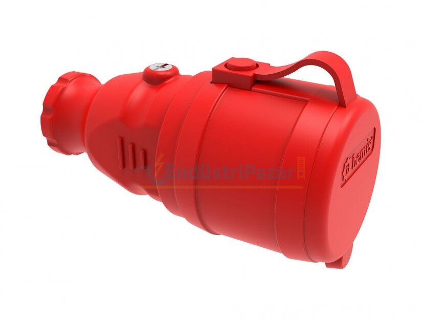 1*16A Kauçuk Monofaze Uzatma Prizi Kırmızı IP44 BV6-1402-2311 BEMİS
