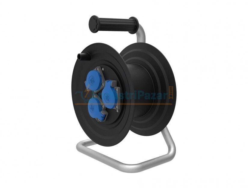 1*16A 3 Fransız Prizli Plastik Makara (3*1,5mm2 TTR 25mt Kapasiteli) BM8-2306-0000 BEMİS