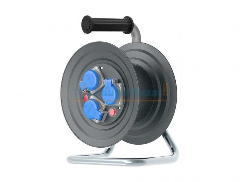 1*16A 3 Pano Prizli Plastik Makara (3*1,5mm2 TTR 25mt Kapasiteli) Termal Sigortalı BM8-2357-0004 BEMİS