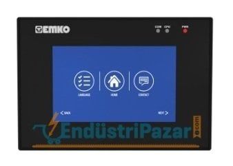 Proop.Black-4.Eco (2*USB + 2*RS232 + 1*RS485) 4,3`` TFT Dokunmatik Operatör Paneli Black Eco Serisi EMKO