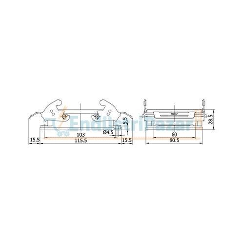 32*16A Makine Fişi IP65 403051S METE ENRJİ