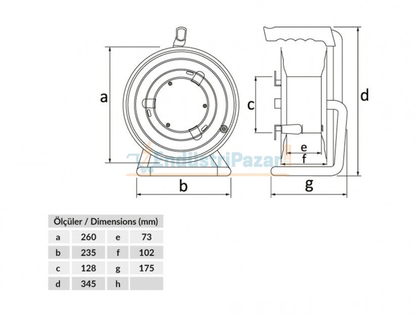 1*16A 4 Prizli Metal Makara (3*1,5mm2 TTR 25mt Kapasiteli) BM1-2103-0000 BEMİS