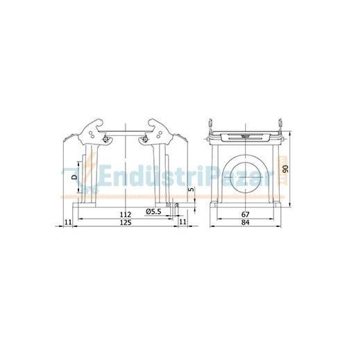32*16A Duvar Prizi IP65 403081S METE ENERJİ