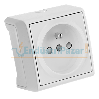 Çocuk Korumalı UPS Topraklı Priz Sıva Üstü Vera Serisi 90681045 VİKO