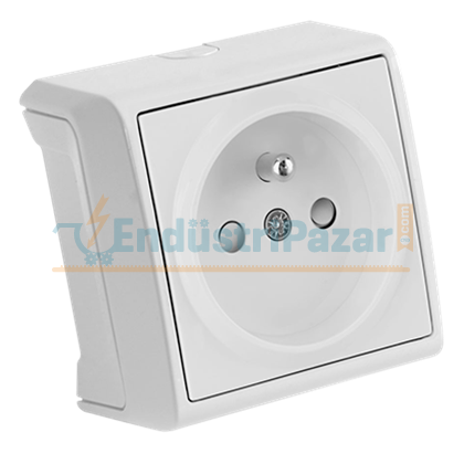 Çocuk Korumalı UPS Topraklı Priz Sıva Üstü Vera Serisi 90681045 VİKO