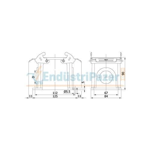 32*16A Duvar Fişi IP65 403082S METE ENERJİ