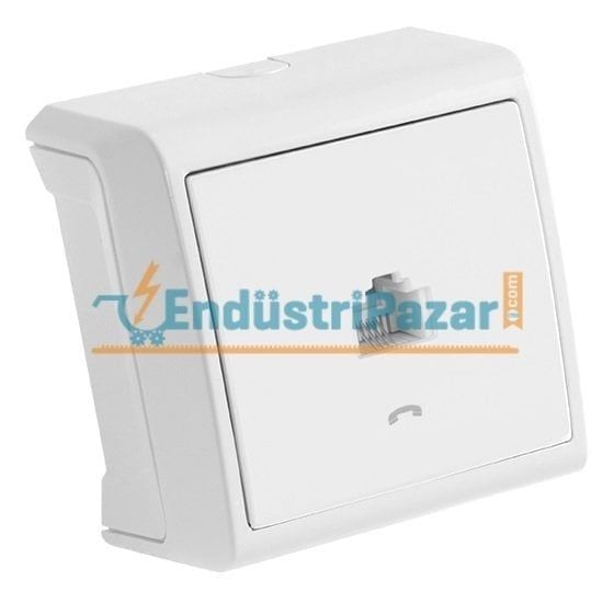 NUMERİS TELEFON PRİZİ (RJ11/CAT3) SIVA ÜSTÜ VERA SERİSİ 90681013 VİKO