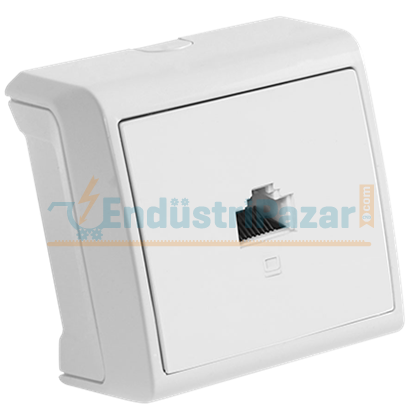 Tekli Data Prizi (RJ45/CAT5E) Sıva Üstü Vera Serisi 90681032 VİKO