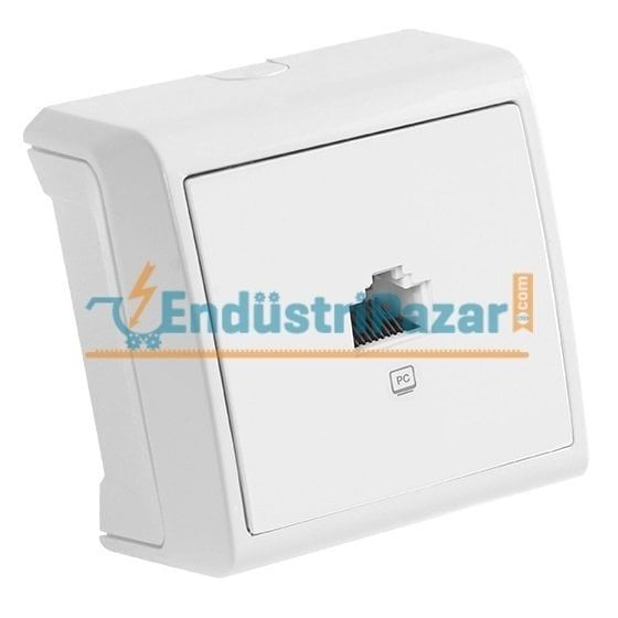 TEKLİ DATA PRİZİ (RJ45/CAT5E) SIVA ÜSTÜ VERA SERİSİ 90681032 VİKO