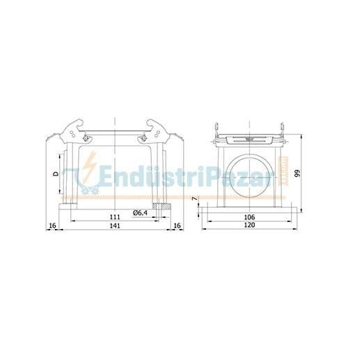 48*16A Duvar Fişi IP65 403086S METE ENERJİ