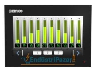 Proop.Black-10C (2*USB + 2*RS232 + 1*RS485 - 5*Dijital Giriş + 4*Dijital Çıkış (Transistör)) 10.1`` TFT Dokunmatik Operatör Paneli Black Control Serisi EMKO