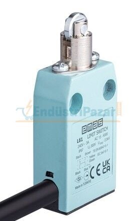 Metal Gövde 13mm Metal Makaralı Pim Ani Hareketli 1NO+1NC Sınır Şalter L61K13MUM331 EMAS