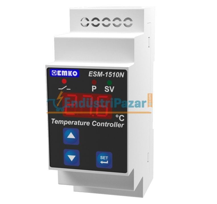 ESM-1510.2.12.0.1/00/00/2.1.0.0 PTC (-50...+150) TERMOKUPL GİRİŞLİ RÖLE ÇIKIŞLI RAY TİPİ PANO TERMOSTATI 24Vac/Vdc EMKO