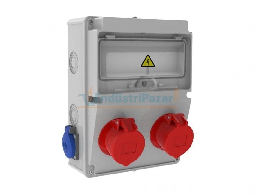 Ön 2 Ad 5/16A 380V Yan 2 Ad 1/16A 220V Prizli Kombinasyon IP44 BD2-2218-2020 BEMİS