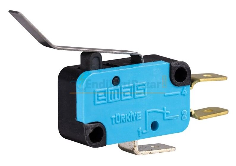Metal Kıvrık Kollu 1CO Mikro Switch MK1KIM4 EMAS