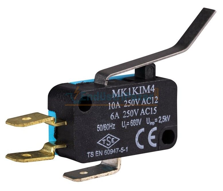 Metal Kıvrık Kollu 1CO Mikro Switch MK1KIM4 EMAS