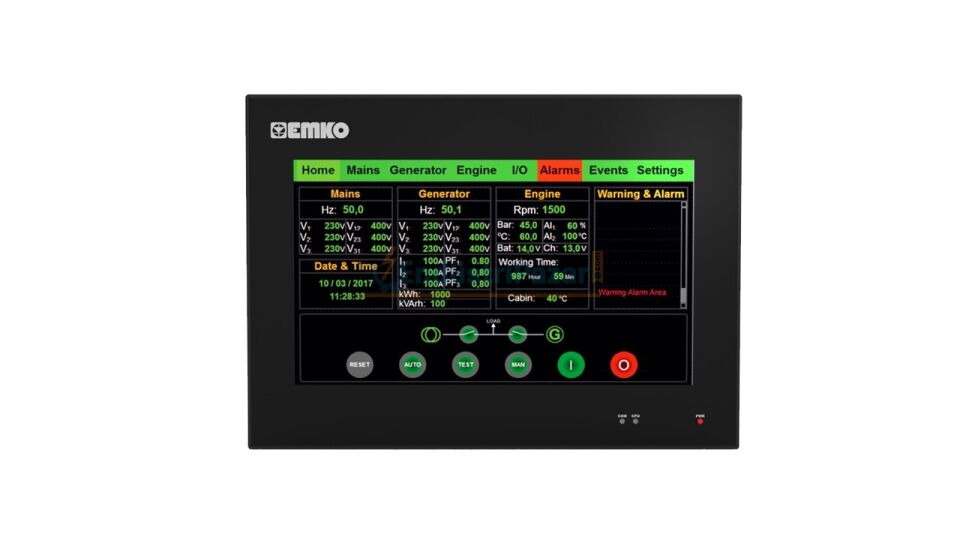 Proop.Black-10P.0.D5.D4.AC.AC 10.1`` TFT Dokunmatik Operatör Paneli Black Process Serisi EMKO