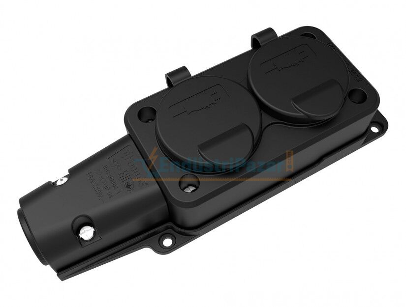 1*16A Kauçuk Monofaze İkili Grup Priz IP54 BK1-1402-3612 BEMİS