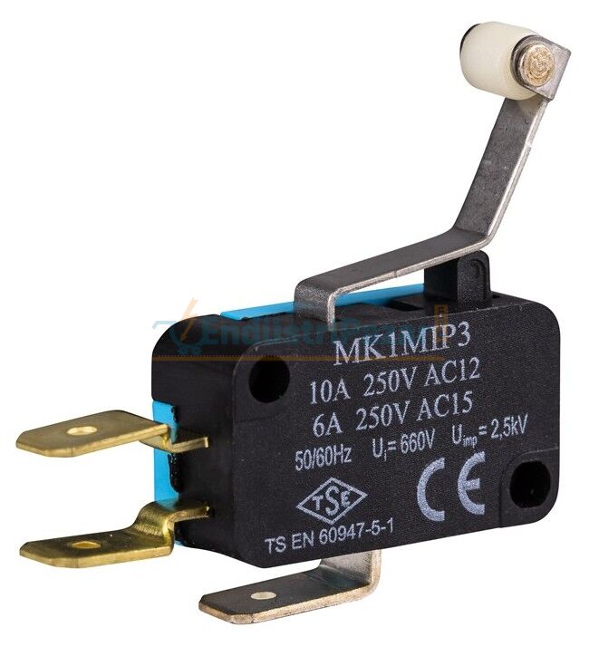 Açılı Kollu Makaralı 1CO Mikro Switch MK1MIP3 EMAS