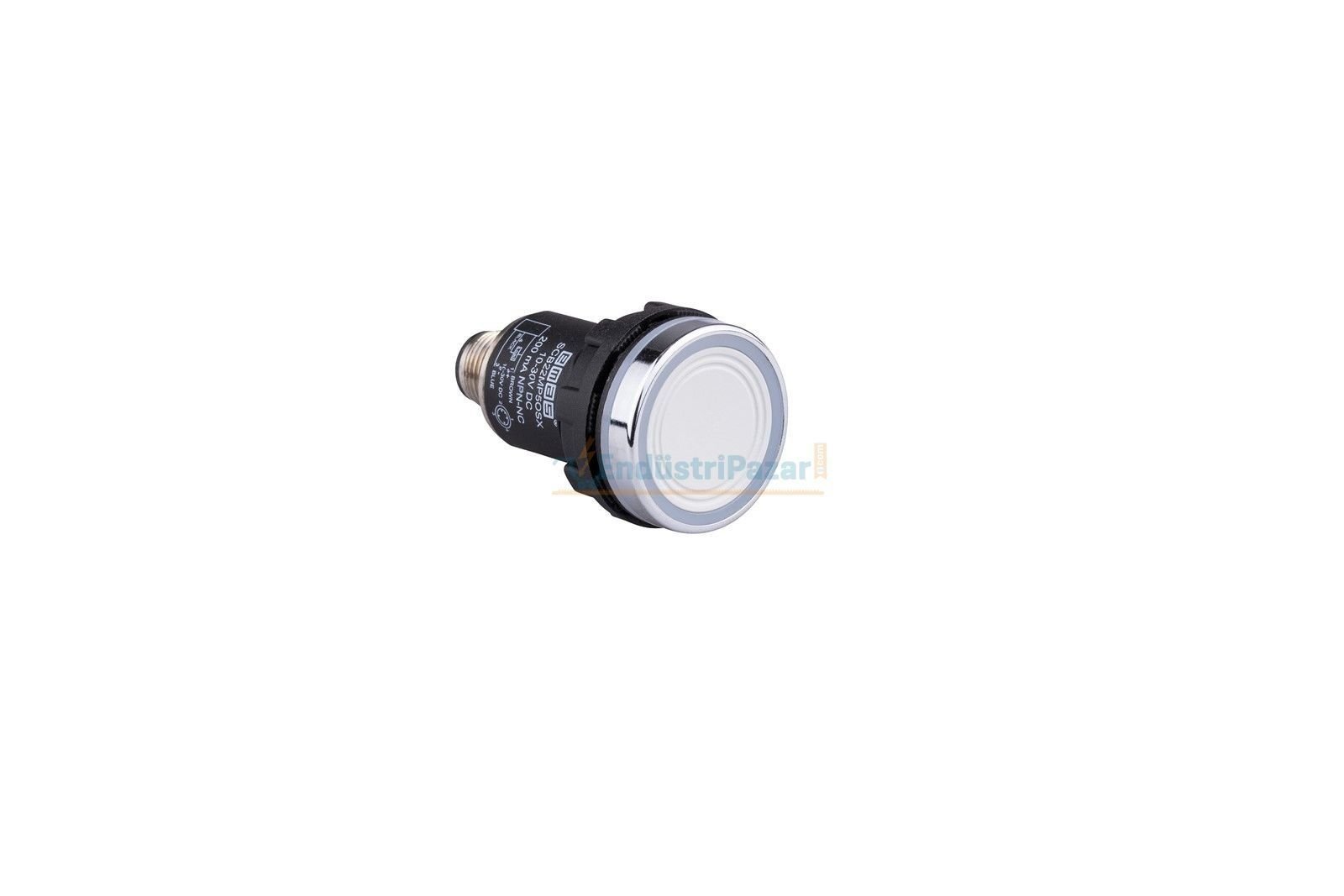 SCB22MP5OSX 22mm 10-30VDC NPN NC Dokunmatik Buton EMAS
