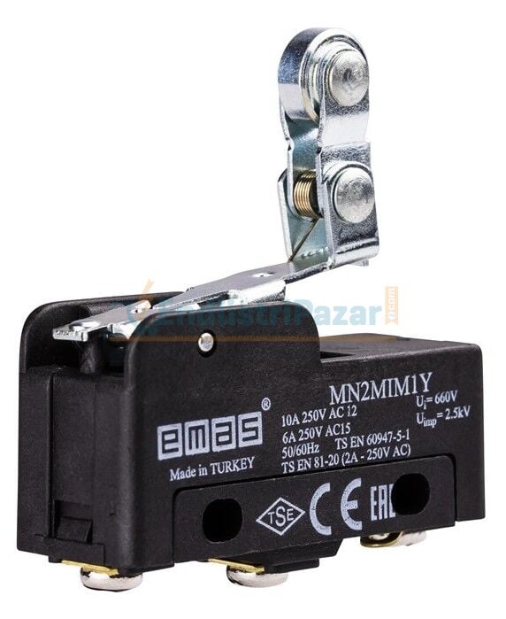Kısa Kollu Makaralı 1CO Mini Switch MN2MIM1Y EMAS