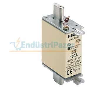 100A NH000 Bıçaklı Sigorta 3NA3830 SİEMENS