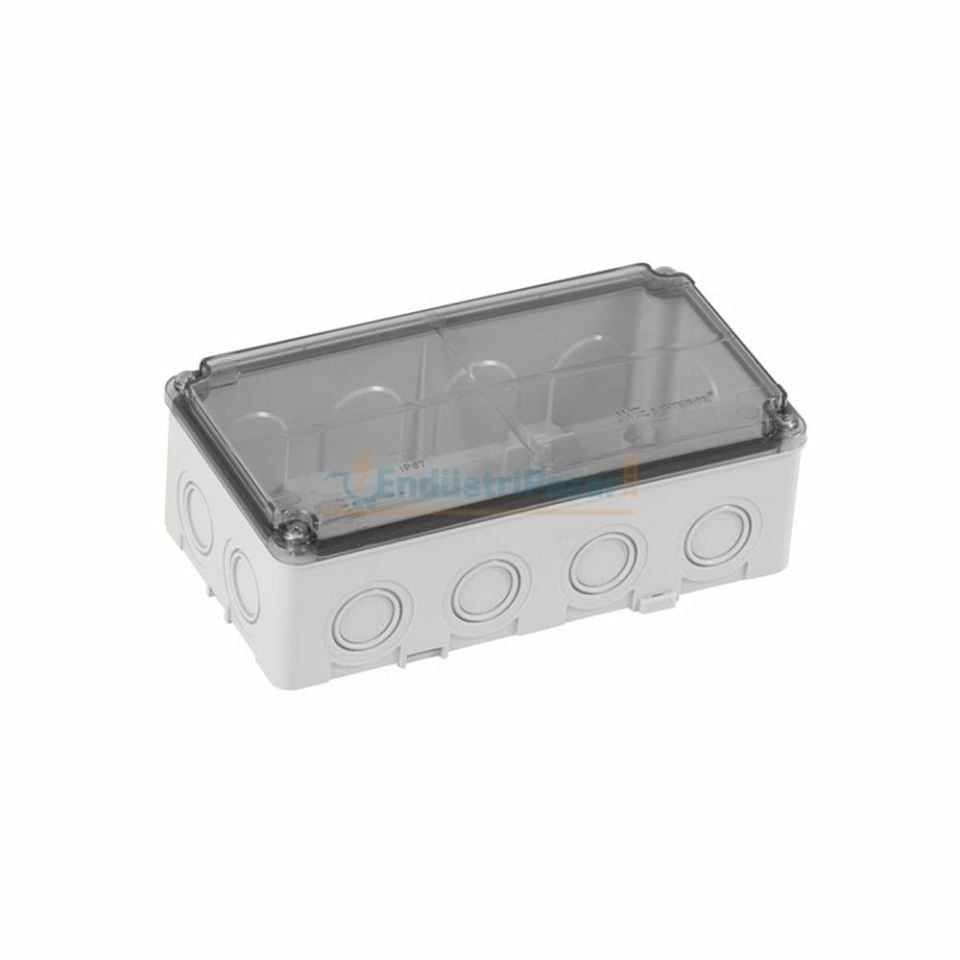 110*210*70mm Termoplastik Buat (Şeffaf Kapak) IP67 40202007 METE ENERJİ