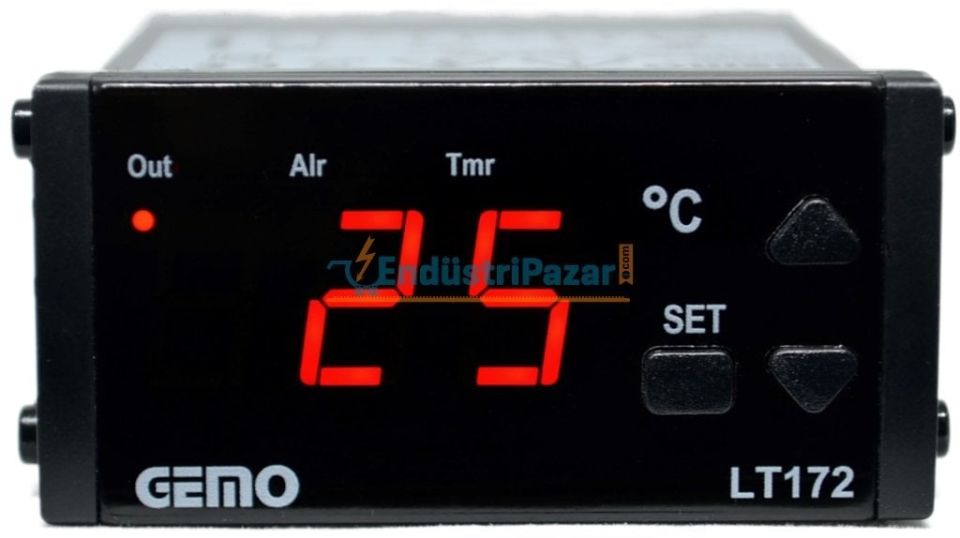 LT172-230VAC-R + GM-NTC-105C ISITMA/SOĞUTMA KONTROLLÜ ON/OFF SICAKLIK KONTROL CİHAZI (NTC SENSÖR GİRİŞLİ) GEMO