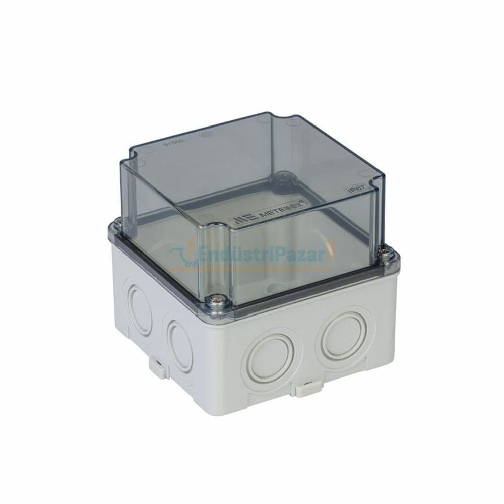 110*110*100mm Termoplastik Buat (Derin Şeffaf Kapak) IP67 40201207 METE ENERJİ