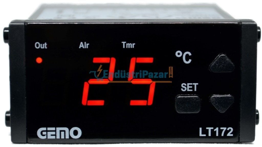 LT172-12VDC-R + GM-NTC-105C Isıtma/Soğutma Fonksiyonlu On/Off Sıcaklık Kontrol Cihazı GEMO