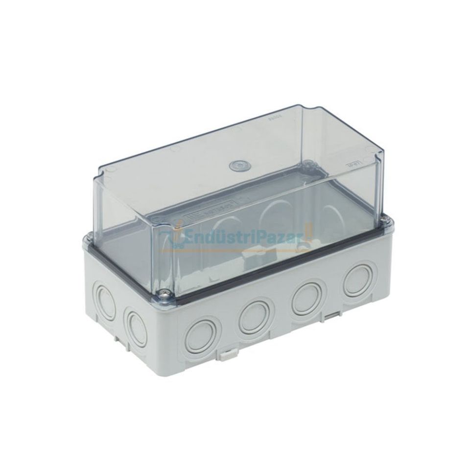 110*210*120mm Termoplastik Buat (Derin Şeffaf Kapak) IP67 40202207 METE ENERJİ