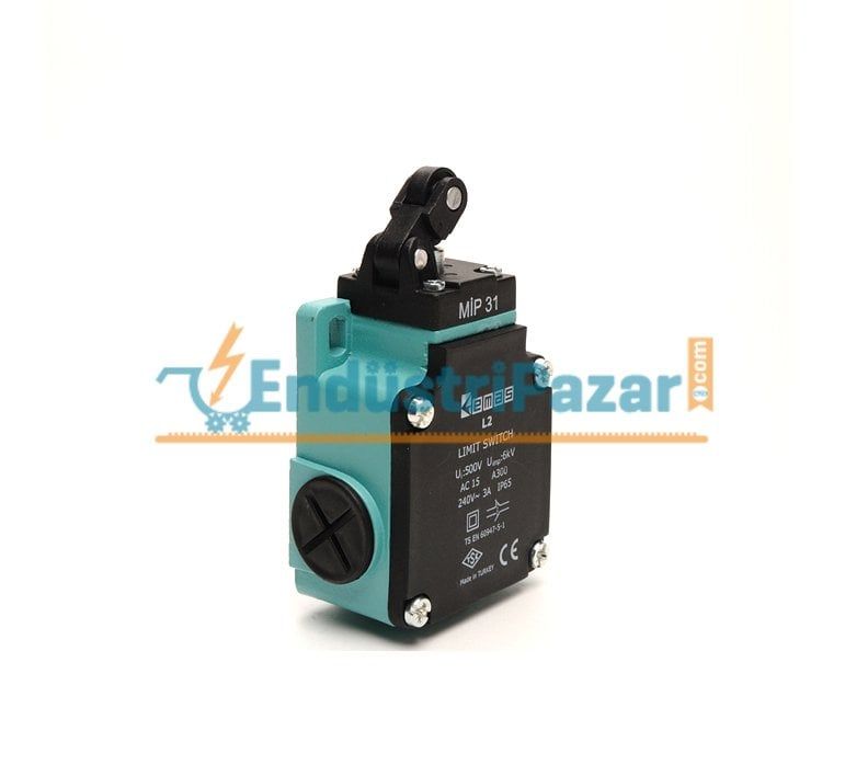 L2K13MİP311 AÇISAL HAREKETLİ 14MM PLASTİK MAKARALI KOL SINIR ŞALTERİ EMAS