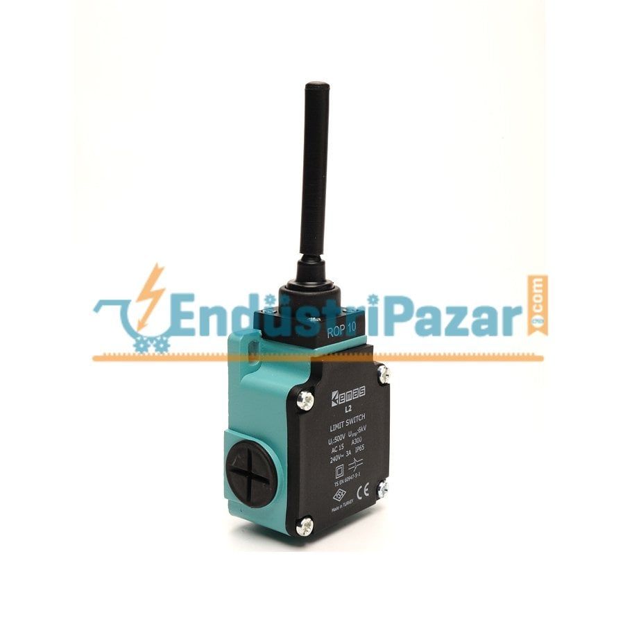 L2K13ROP101 AÇISAL HAREKETLİ PLASTİK RİJİT ÇUBUK ÇOK YÖNLÜ KOL SINIR ŞALTERİ EMAS