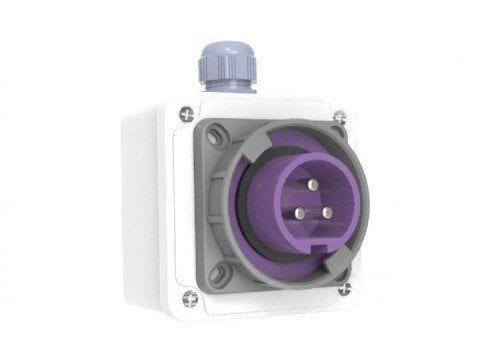 3*32A 24V DÜZ DUVAR FİŞİ CEE NORM 2P+E IP44 BC1-3103-2210 BEMİS