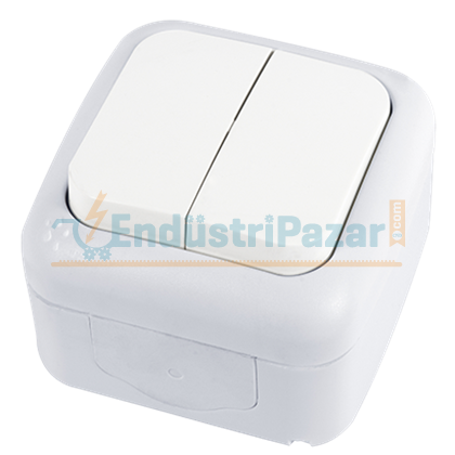 Komütatör Sıva Üstü Palmiye Serisi Beyaz IP54 90555402 VİKO