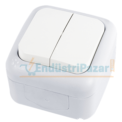 Komütatör Sıva Üstü Palmiye Serisi Beyaz IP54 90555402 VİKO