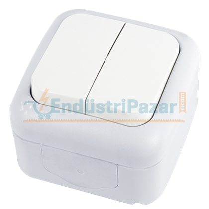 Komütatör Sıva Üstü Palmiye Serisi Beyaz IP54 90555402 VİKO