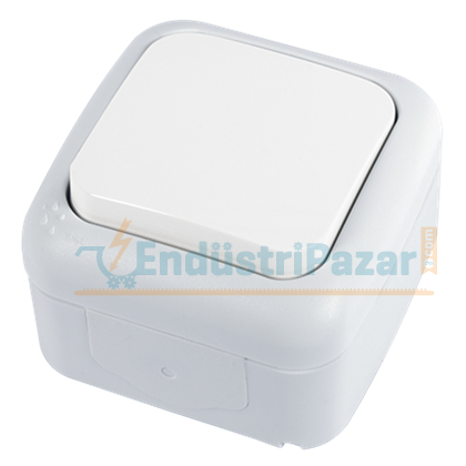 Anahtar Sıva Üstü Palmiye Serisi Beyaz IP54 90555401 VİKO