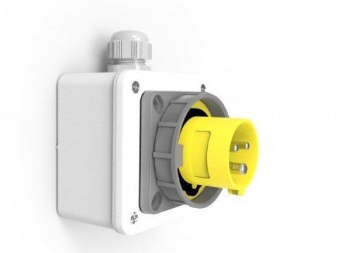 3*16A 110V DÜZ DUVAR FİŞİ CEE NORM 2P+E IP44 BC1-1303-2210 BEMİS