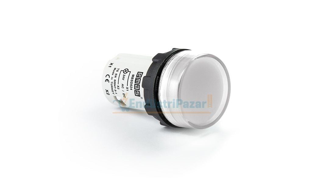 Ledli Sinyal Lambası 24V AC/DC Beyaz MBSD024B EMAS