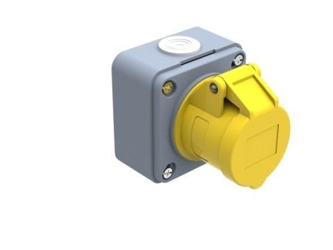 3*16A 110V DÜZ DUVAR PRİZİ CEE NORM 2P+E IP44 BC1-1303-2510 BEMİS