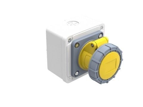 3*16A 110V DÜZ DUVAR PRİZİ CEE NORM 2P+E IP67 BC1-1303-7510 BEMİS