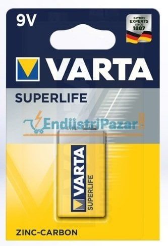 SUPERLIFE ZINC-CARBON 9V PİL VARTA