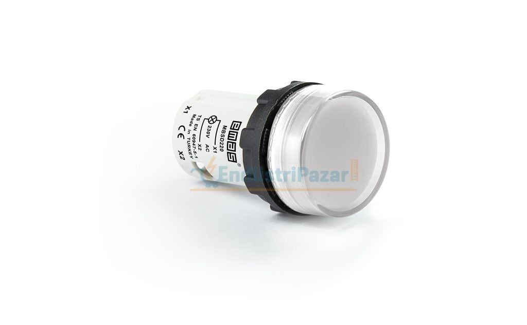 Ledli Sinyal Lambası 230V AC Beyaz MBSD220B EMAS