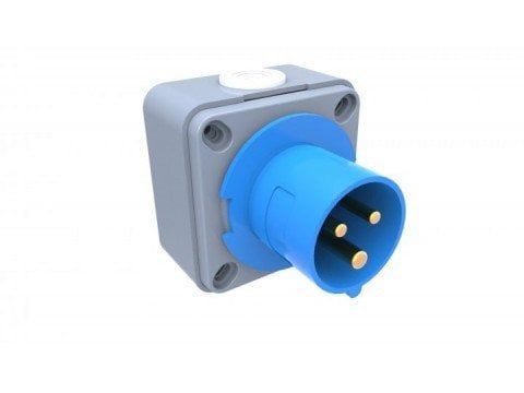 3*16A 220V DÜZ DUVAR FİŞİ CEE NORM 2P+E IP44 BC1-1403-2210 BEMİS