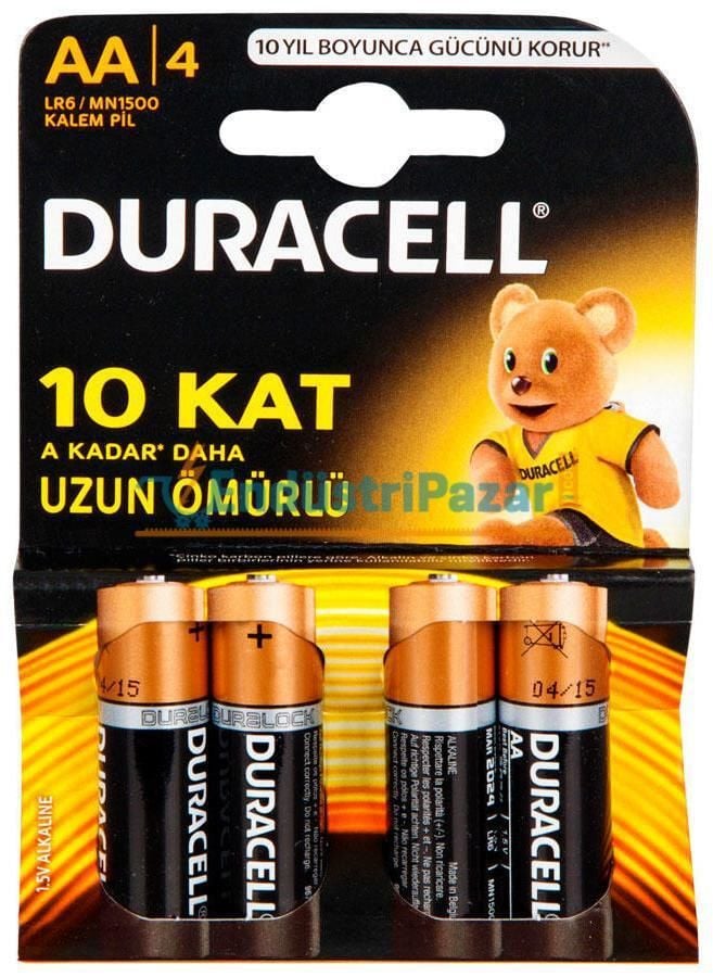 AA ALKALİN KALEM PİL 4` LÜ PAKET DURACELL