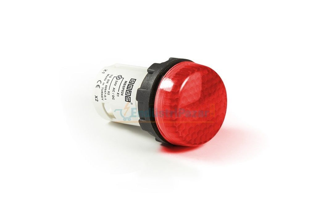 Ledli Sinyal Lambası 24V AC/DC Kırmızı MBSP024K EMAS